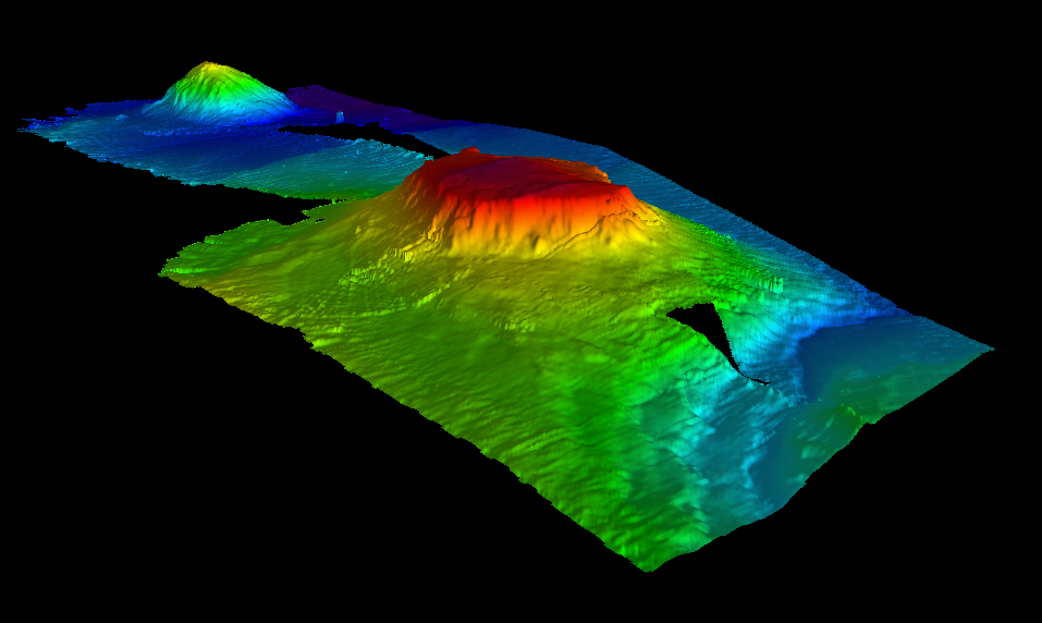 Multibeam sonar map of Bear-Physalia seamounts