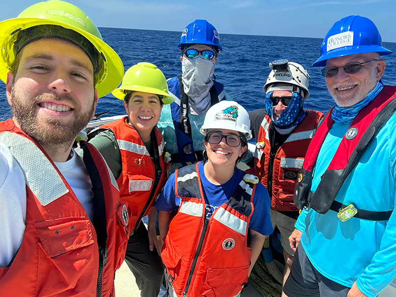 Research crew on the Point Sur